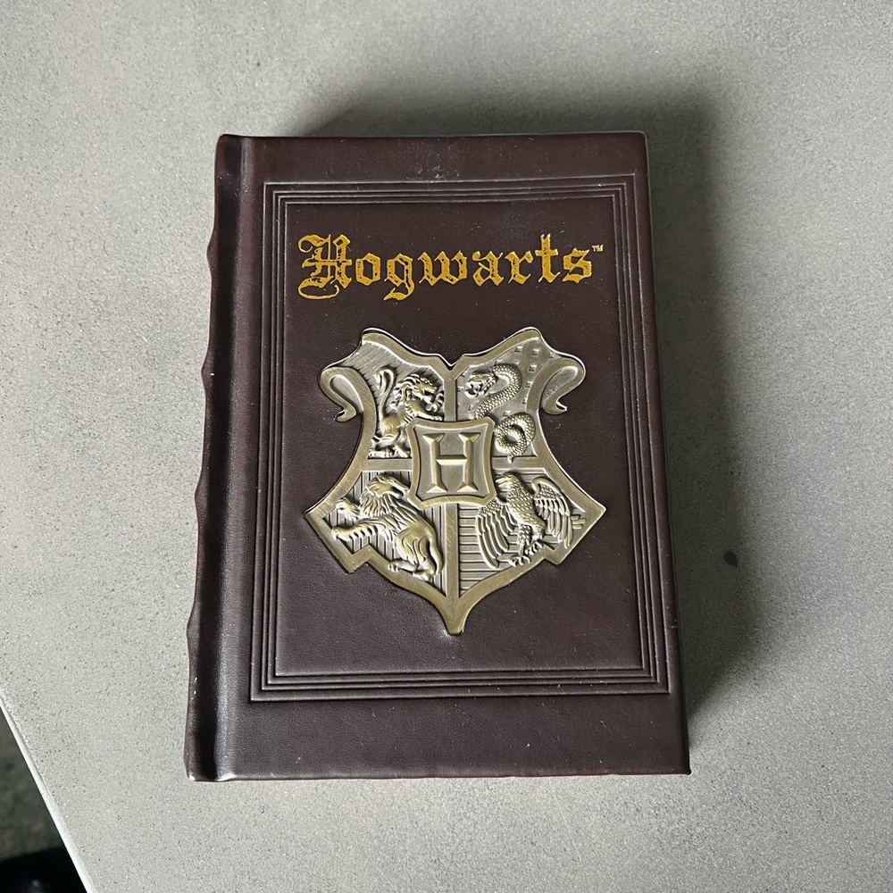 Hogwarts Brown Journal with Gold Crest